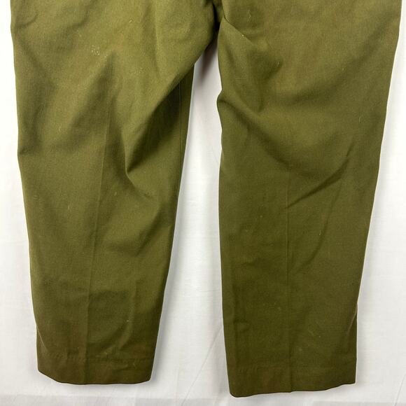 Army Trousers Field Wool M-1951 Olive Green OG 108 28" Inseam Size Medium Short - Picture 13 of 16